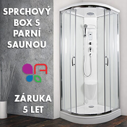 Sprchový box s parní saunou